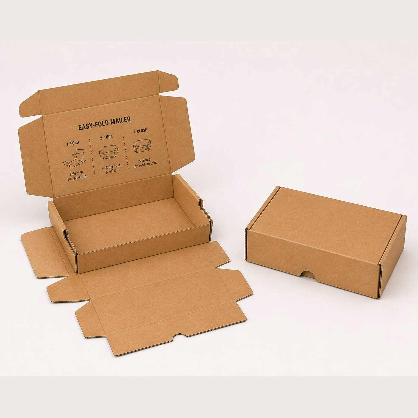 Easy fold mailers