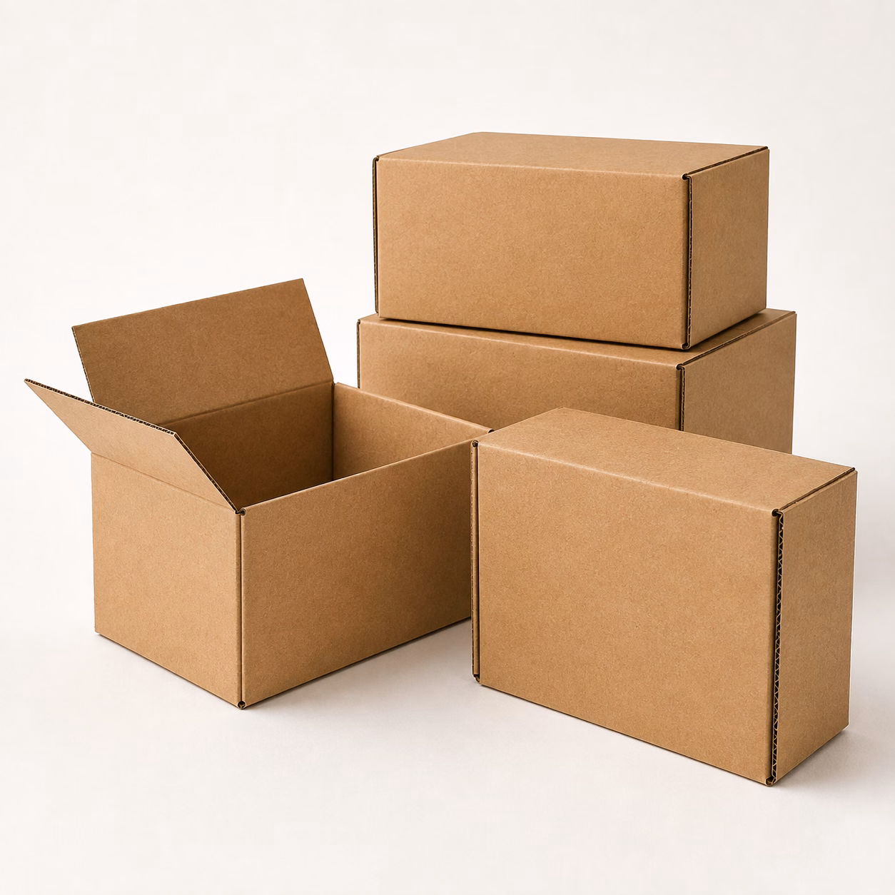 Kraft shipping boxes