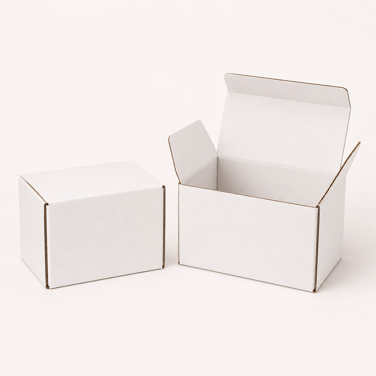 White shipping boxes